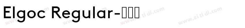 Elgoc Regular字体转换